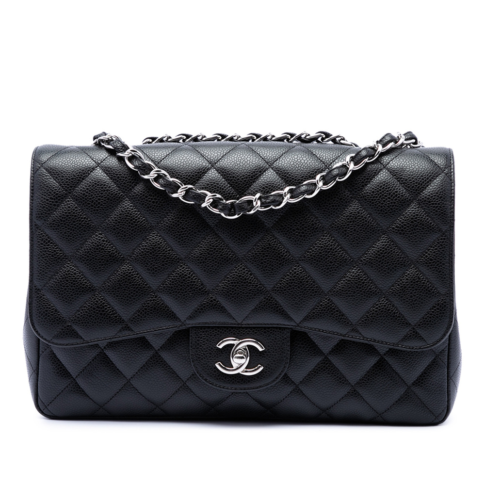 Pre-Loved Chanel Jumbo Classic Caviar Single Flap